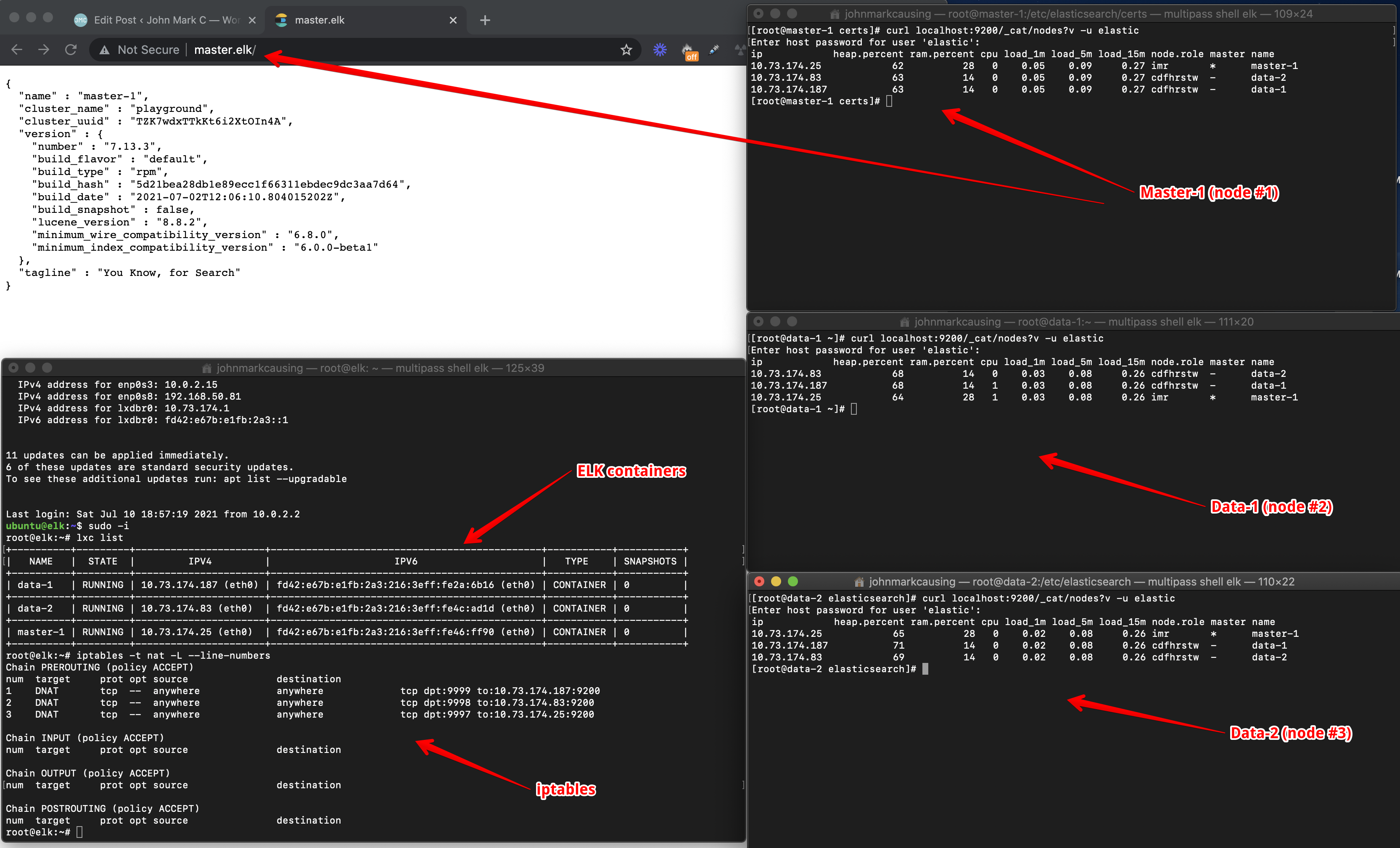 ELK using Multipass (MacOS) + LXD/LXC - Part 1 - Elasticsearch secured ...